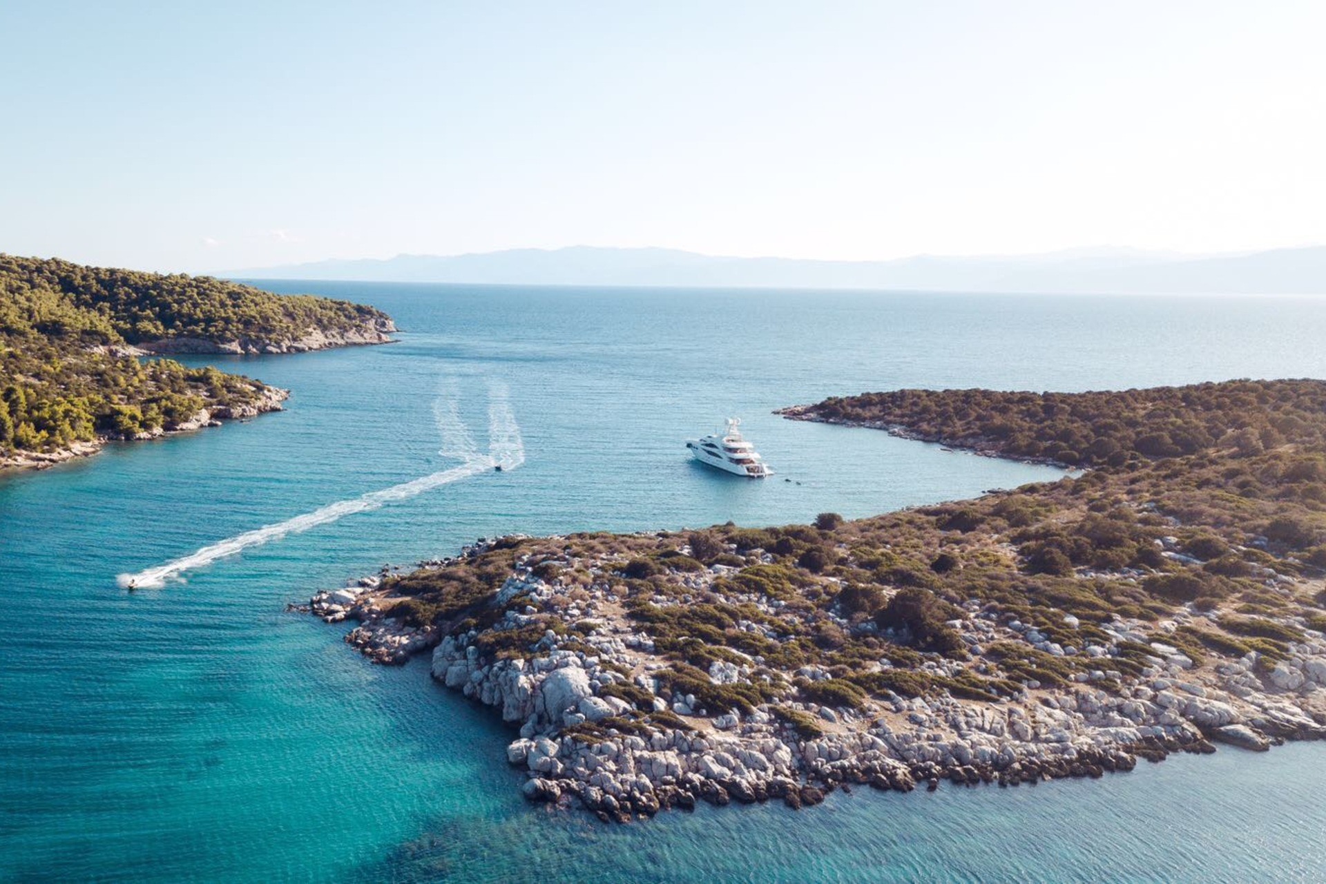 Turquoise waters of the Greek islands