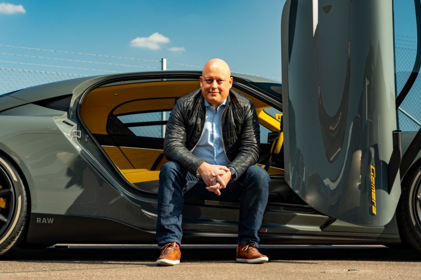 Christian Von Koenigsegg in his Gemera