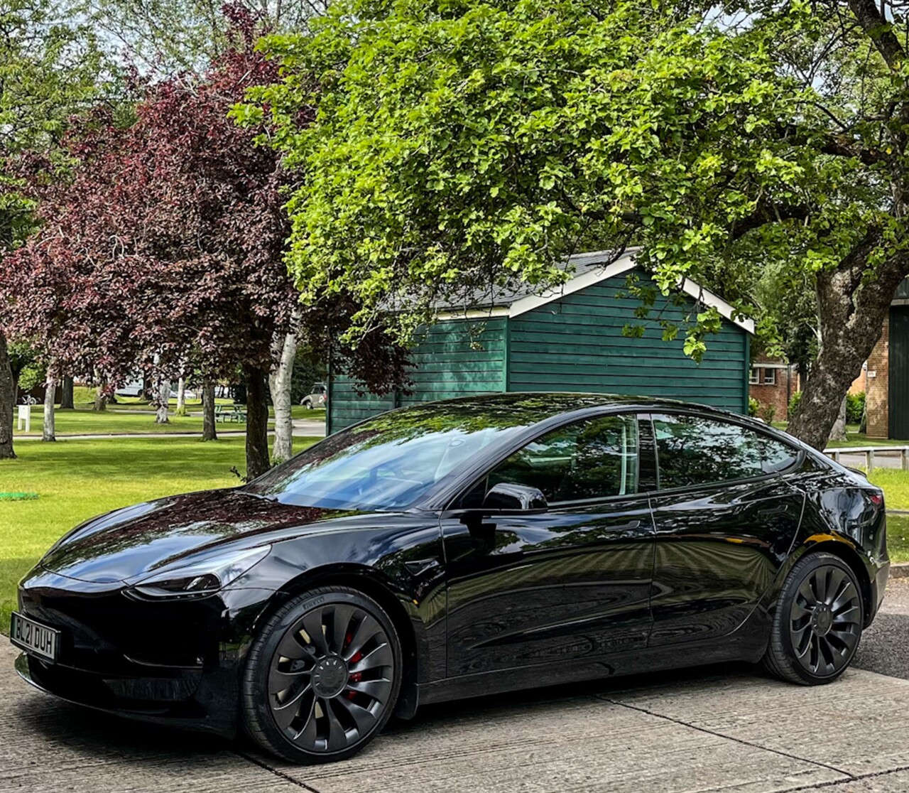 2021 tesla model store 3 performance black